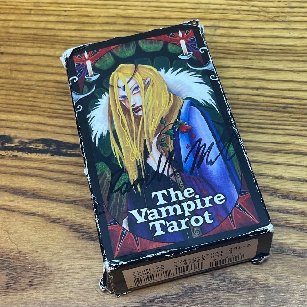 Hand Crafted Tarot Card Deck: “The Vampire Tarot” Signed Vintage Fortune